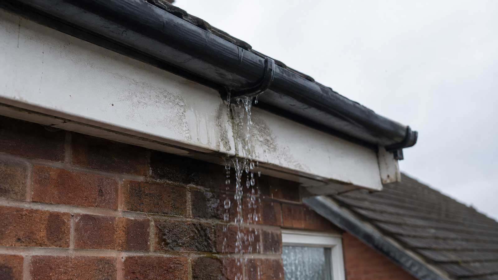 Roofing illustration for overflowing gutter repairs in wigan